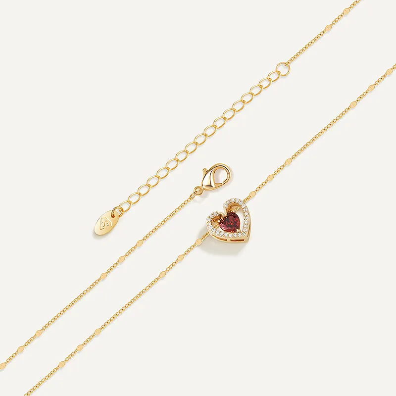 AJIDOU Minimalist Style Inlaid Gemstone Necklaces Women's-1
