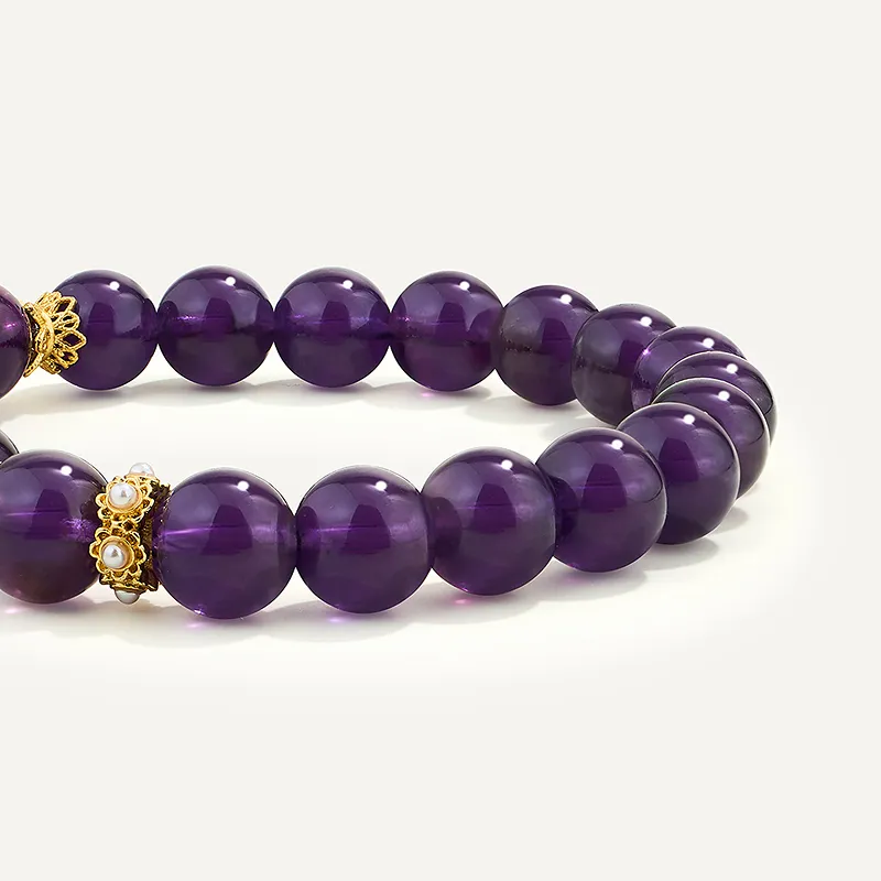 AJIDOU Natural Amethyst Bracelets Unisex-2