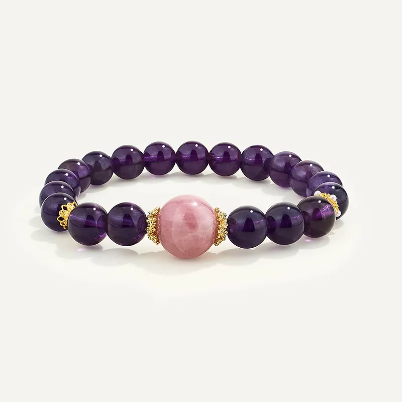 AJIDOU Natural Amethyst Bracelets Unisex-3