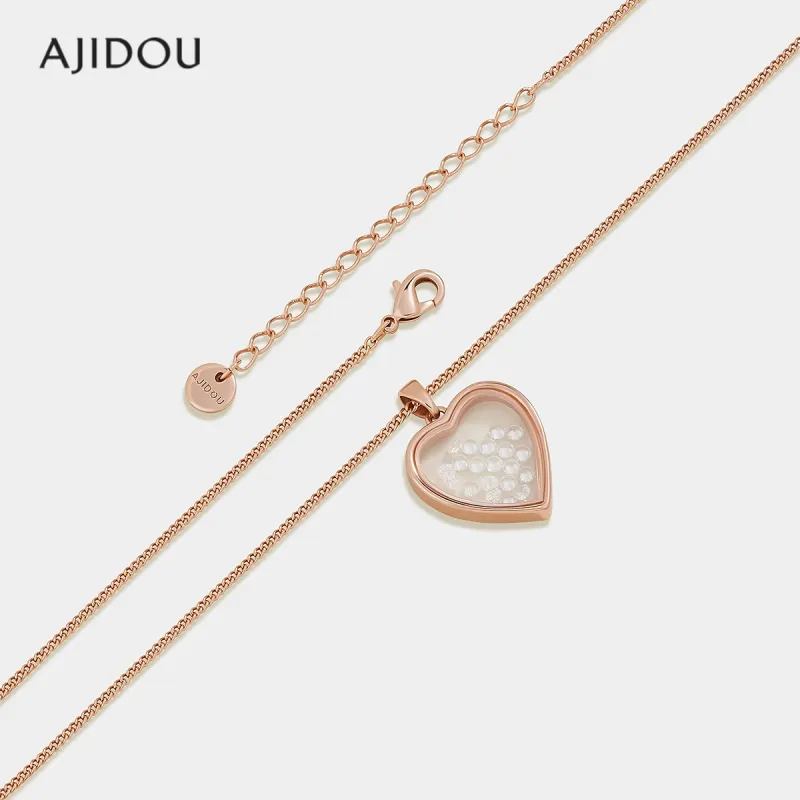 AJIDOU 925 Sterling Silver Necklaces Women's-3