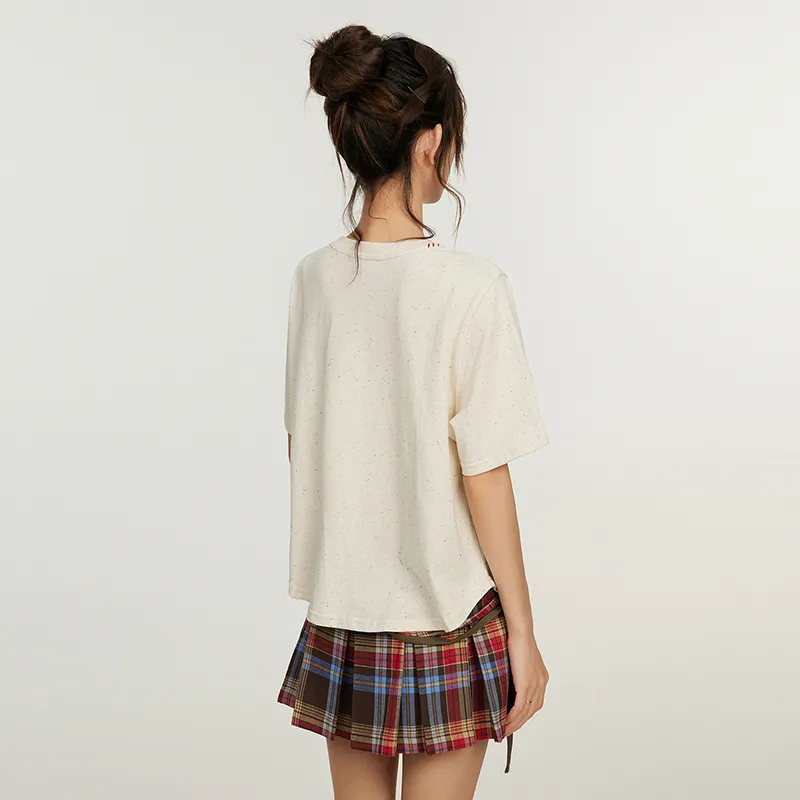 EVPGB Set in Sleeve T Shirt Women's Apricot+Giveaway-1