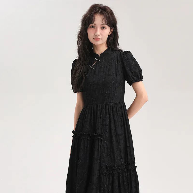 EVPGB Short Sleeved Dress Women's Black-5