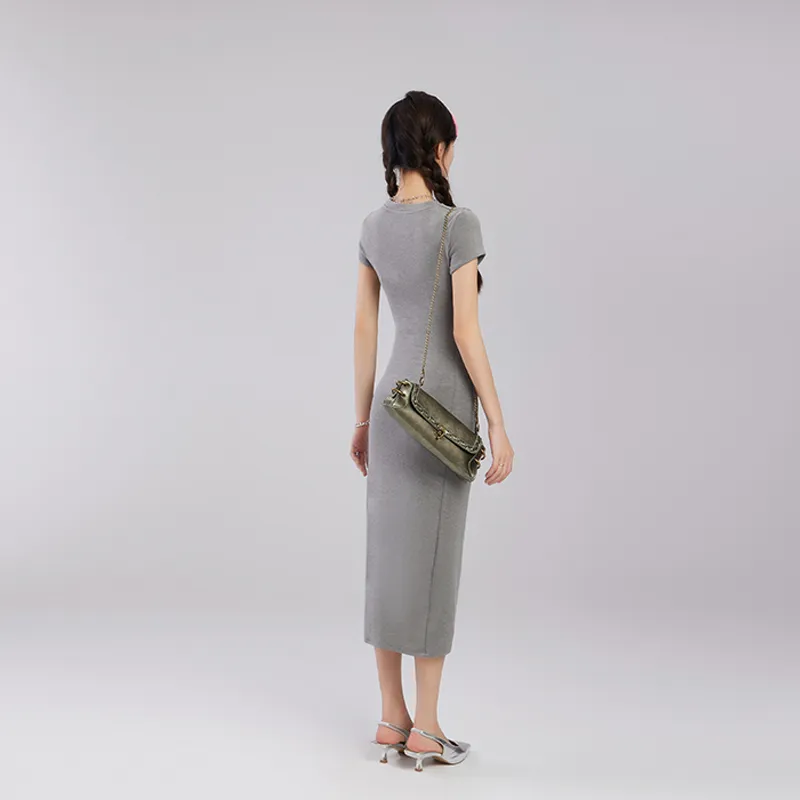 EVPGB Short Sleeved Dress Women's Gray+Giveaway-2