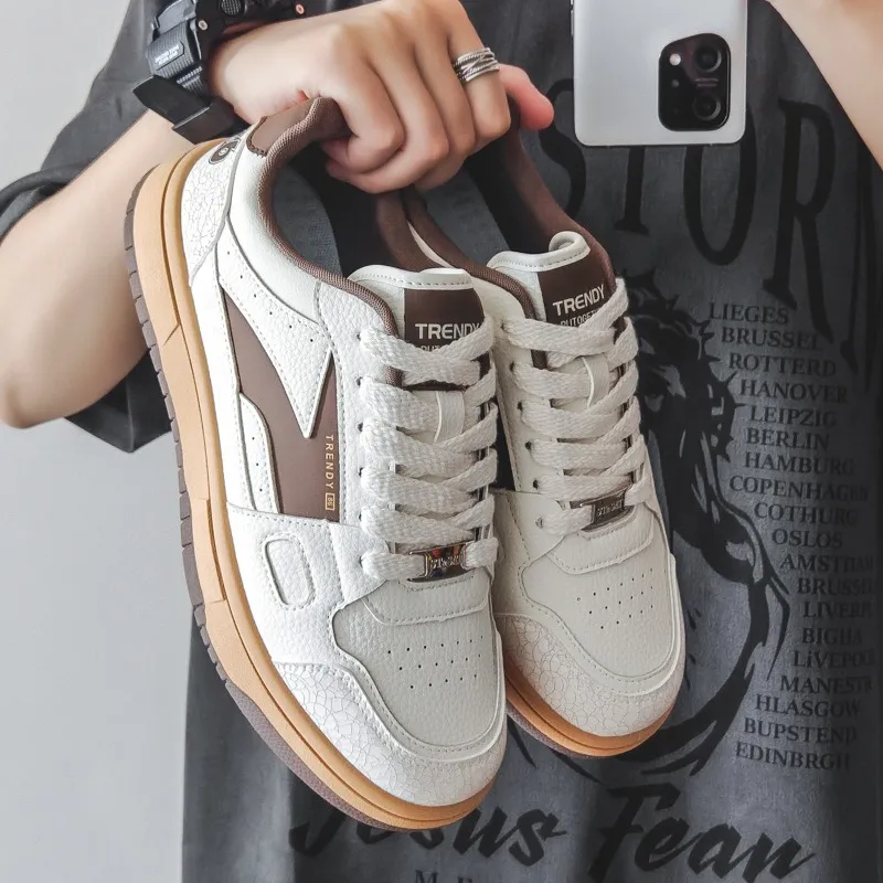 Meiretu Anti Slip Wear Resistant Low Top Skateboard Shoes Men's-3