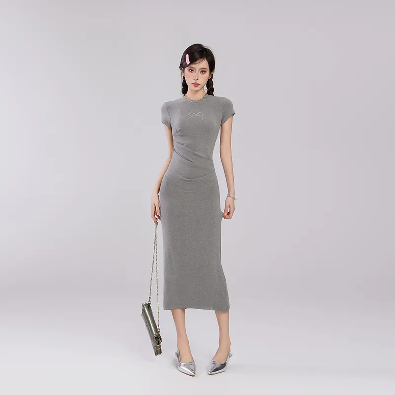 EVPGB Short Sleeved Dress Women's Gray+Giveaway-3