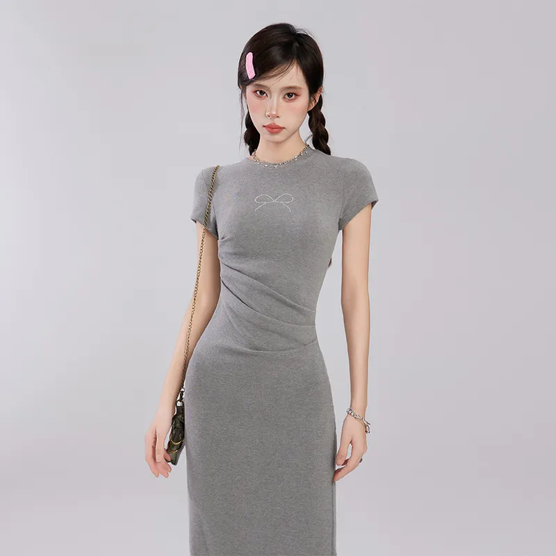 EVPGB Short Sleeved Dress Women's Gray+Giveaway-1