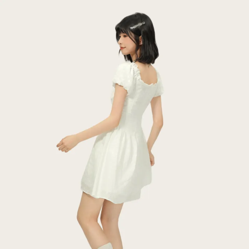 EVPGB Short-Sleeved Dresses Women's White-2