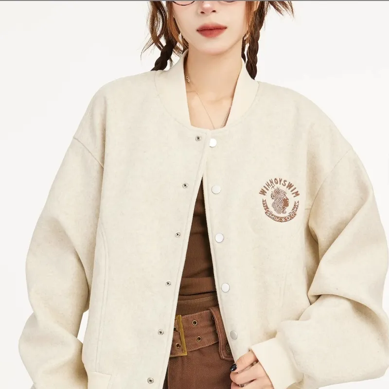 EVPGB Baseball Jacket Women's Apricot-1