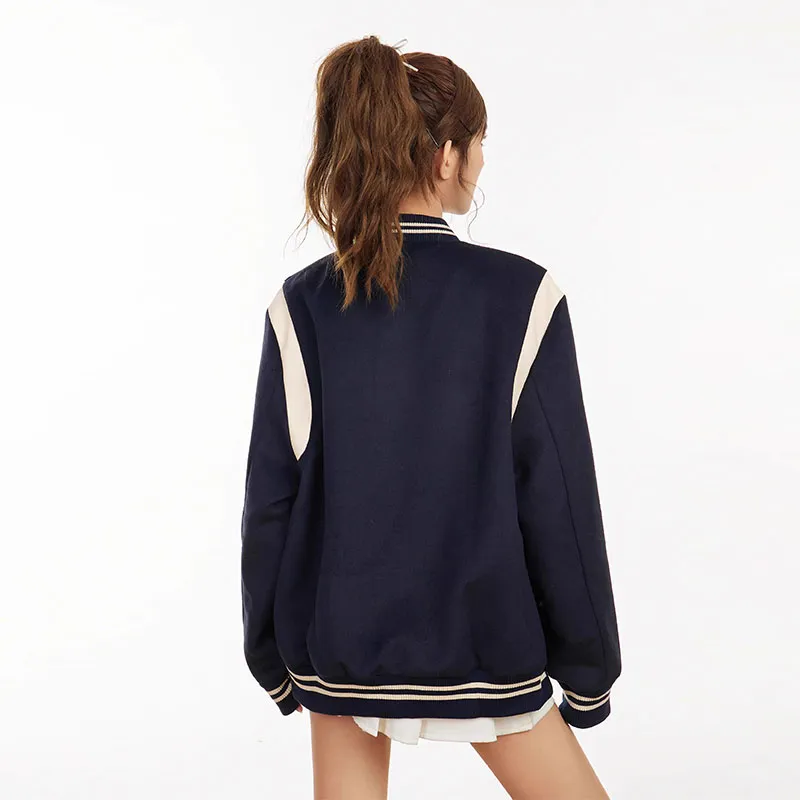 EVPGB Baseball Jacket Women's Navy Blue-2