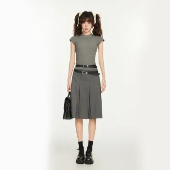 EVPGB Set in Sleeve T Shirt Women's Gray+Giveaway
