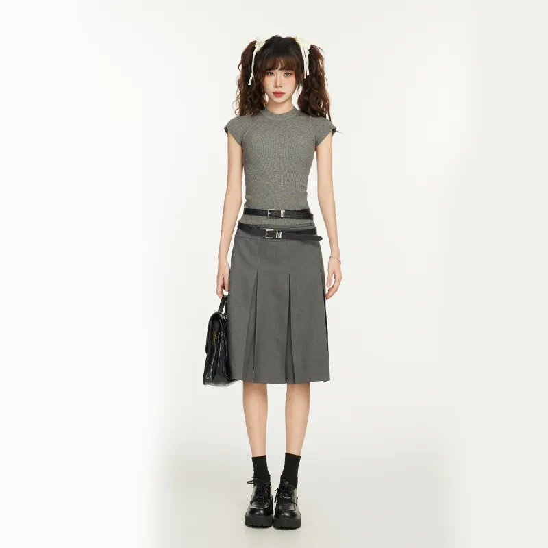 EVPGB Set in Sleeve T Shirt Women's Gray+Giveaway-0