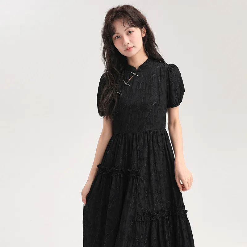 EVPGB Short Sleeved Dress Women's Black-4