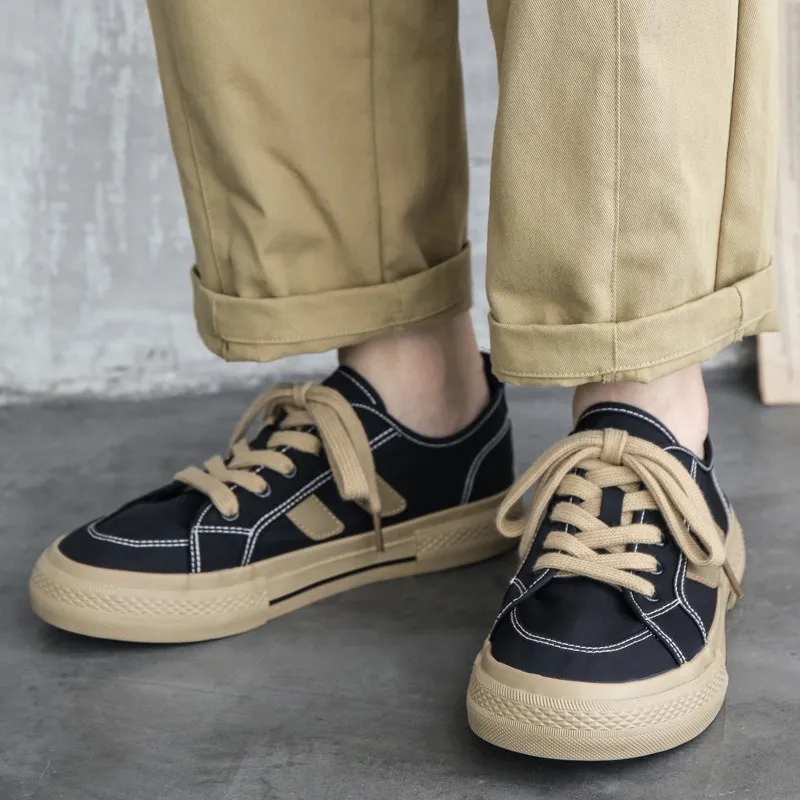 Meiretu Anti Slip Wear Resistant Low Top Skateboard Shoes Men's-2