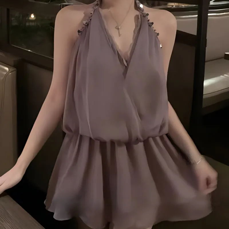 IQC Sleeveless Dress Women's Purple-3