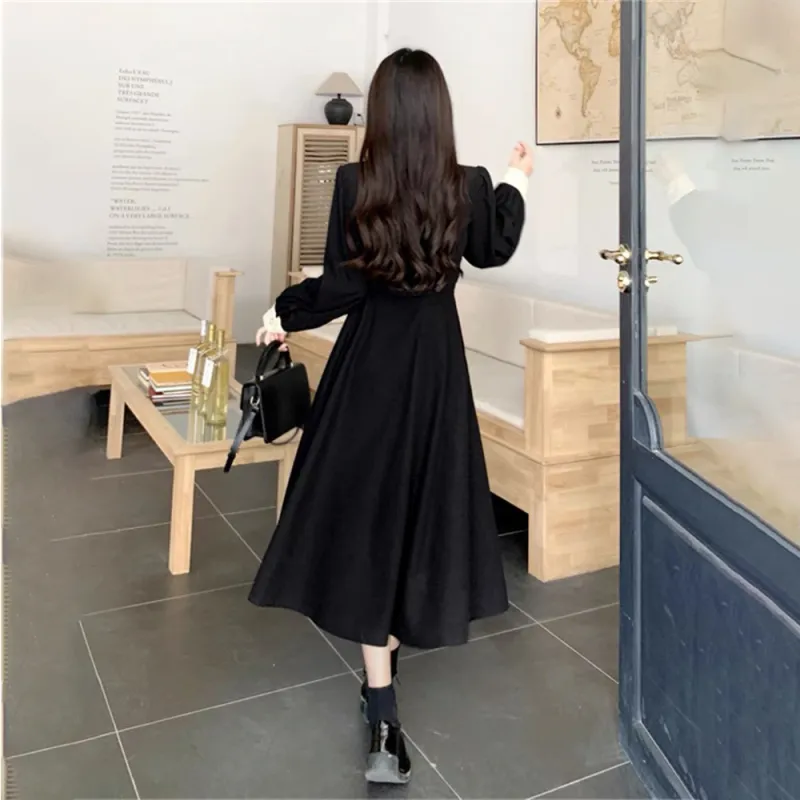 IQC Long Sleeved Dresses Women's Black-3