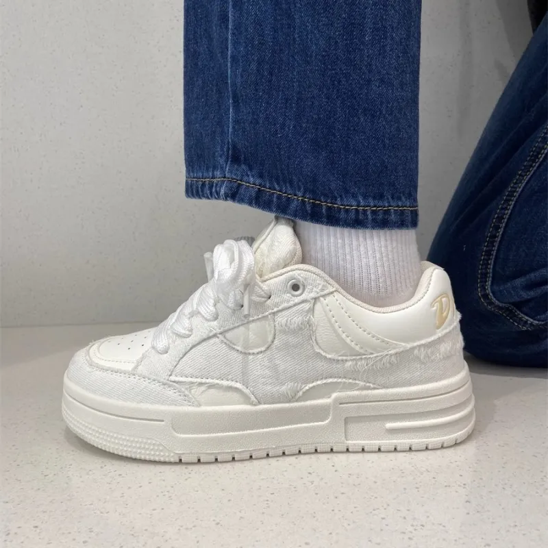 Kalinsd 1971 Slip Resistant, Abrasion Resistant, Breathable Low Top Skateboard Shoes Women's Ecru-4
