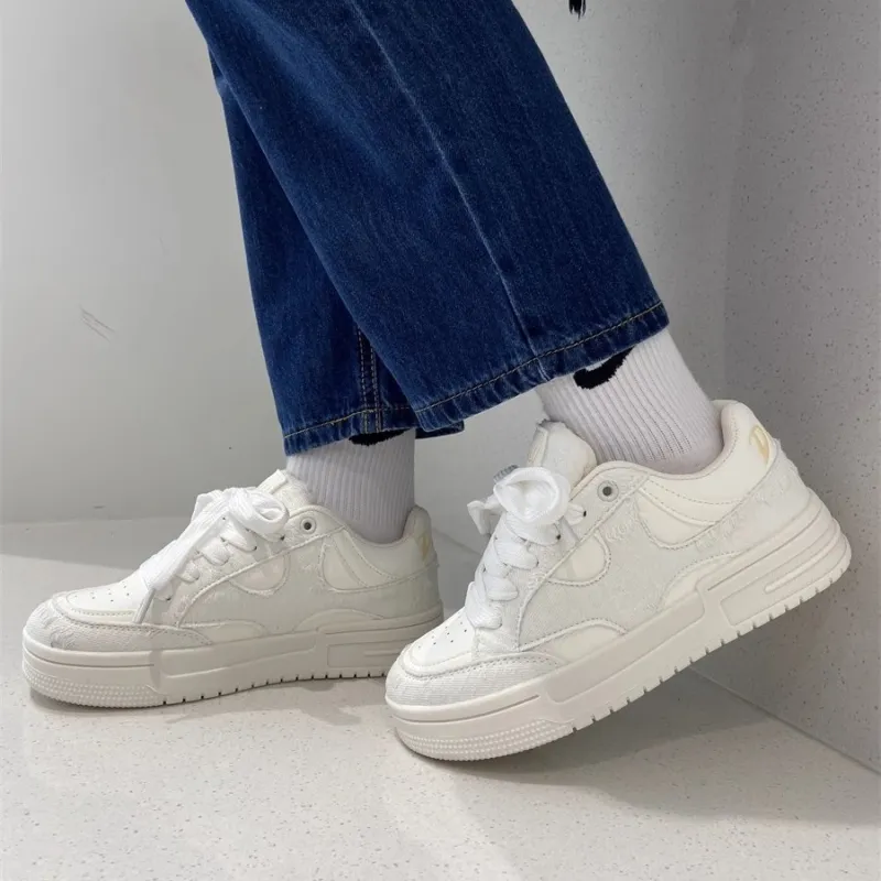 Kalinsd 1971 Slip Resistant, Abrasion Resistant, Breathable Low Top Skateboard Shoes Women's Ecru-3