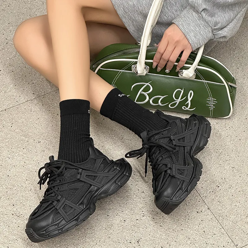 Kalinsd 1971 Anti Slip Wear Resistant Low Top Chunky Sneakers Women's-2