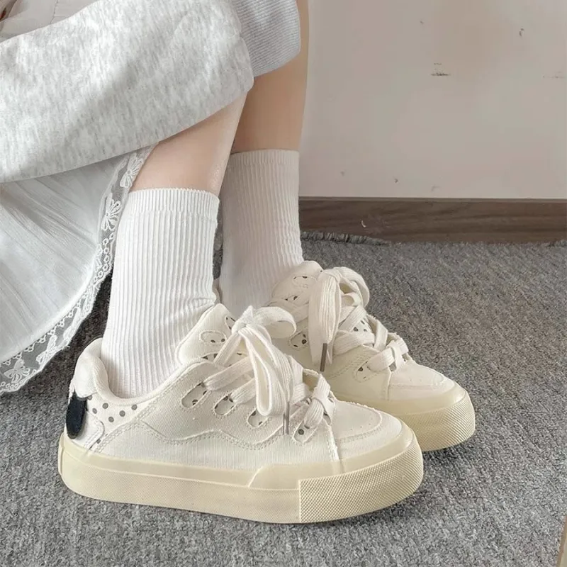 Kalinsd 1971 Low Top Skateboard Shoes Women's White-4