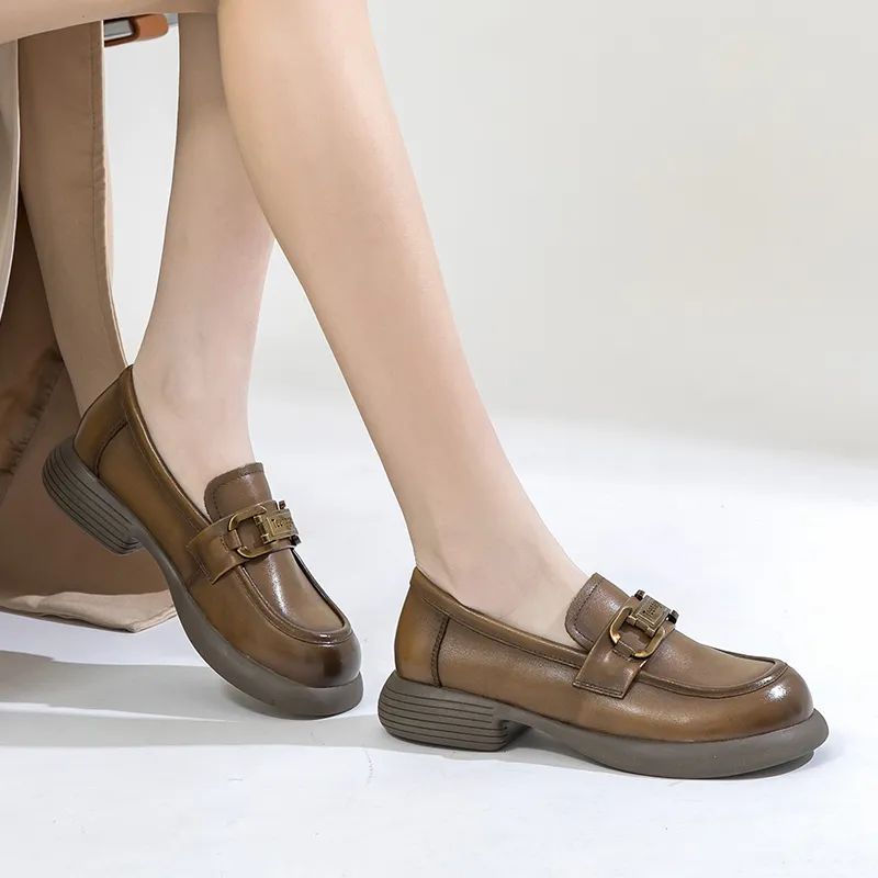 Okahui Loafers Women's Khaki-13