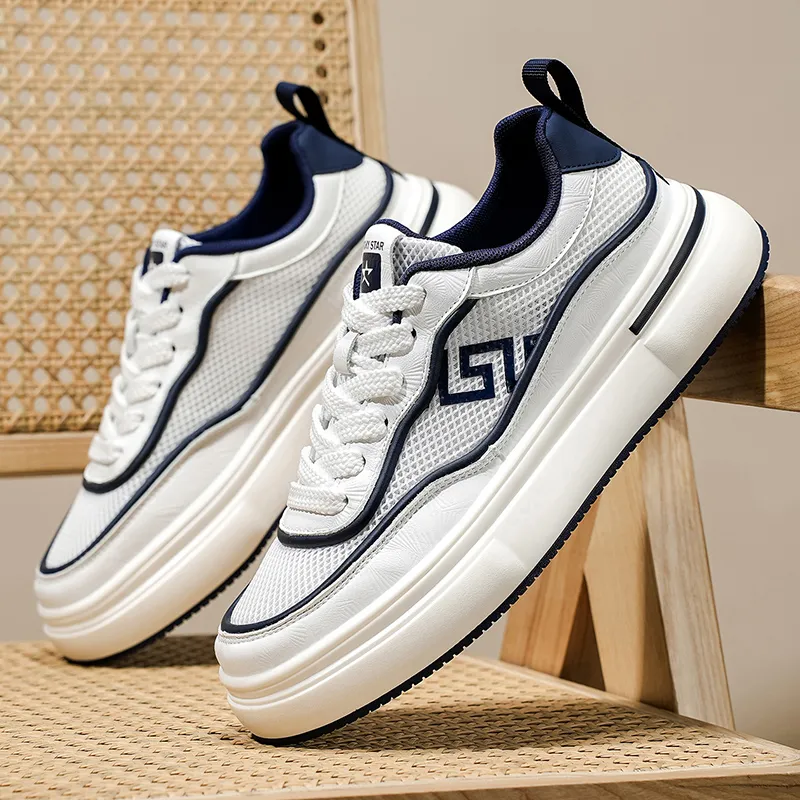 CALIFBULL Abrasion Resistant Breathable Height Increasing Low Top Skateboard Shoes Men's-5