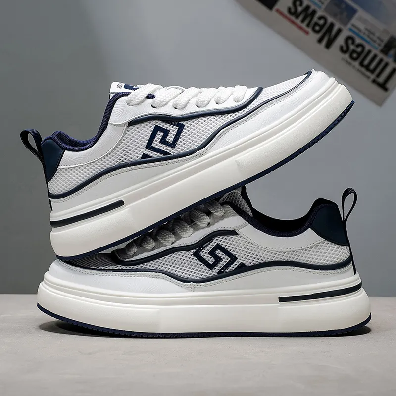 CALIFBULL Abrasion Resistant Breathable Height Increasing Low Top Skateboard Shoes Men's-2