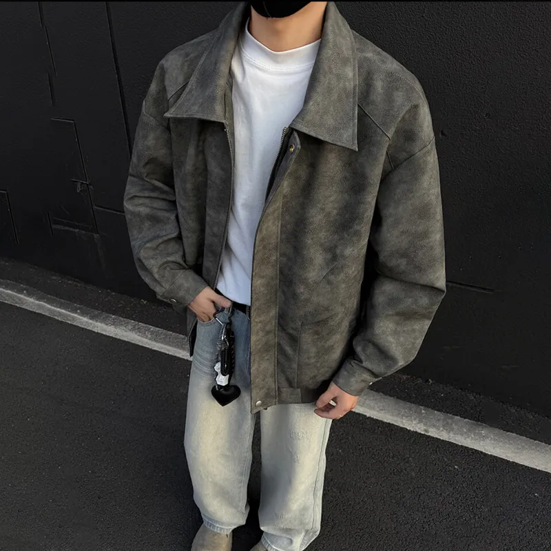 ACUOD BY CHANU Trendy Brand Luxury Streetwear Cool Motorcycle Jacket Coat Unisex-12