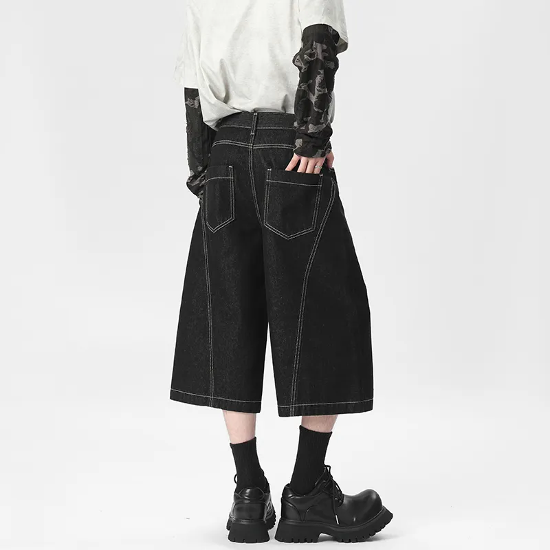 ACUOD BY CHANU Denim Shorts Unisex Black-3