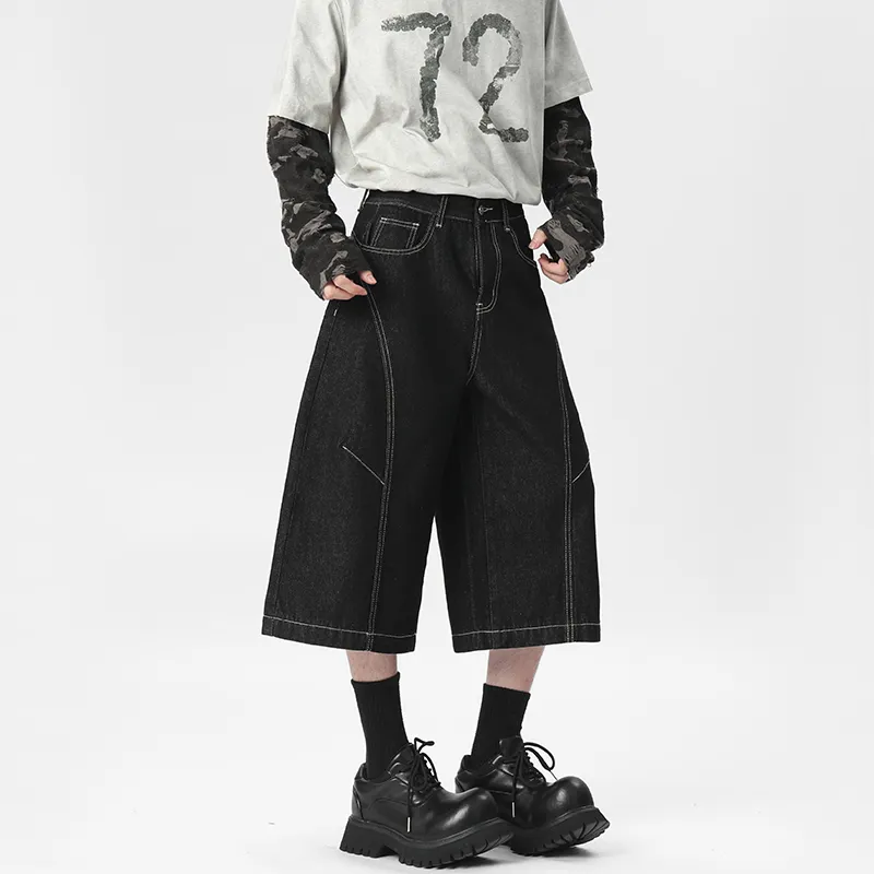 ACUOD BY CHANU Denim Shorts Unisex Black-2