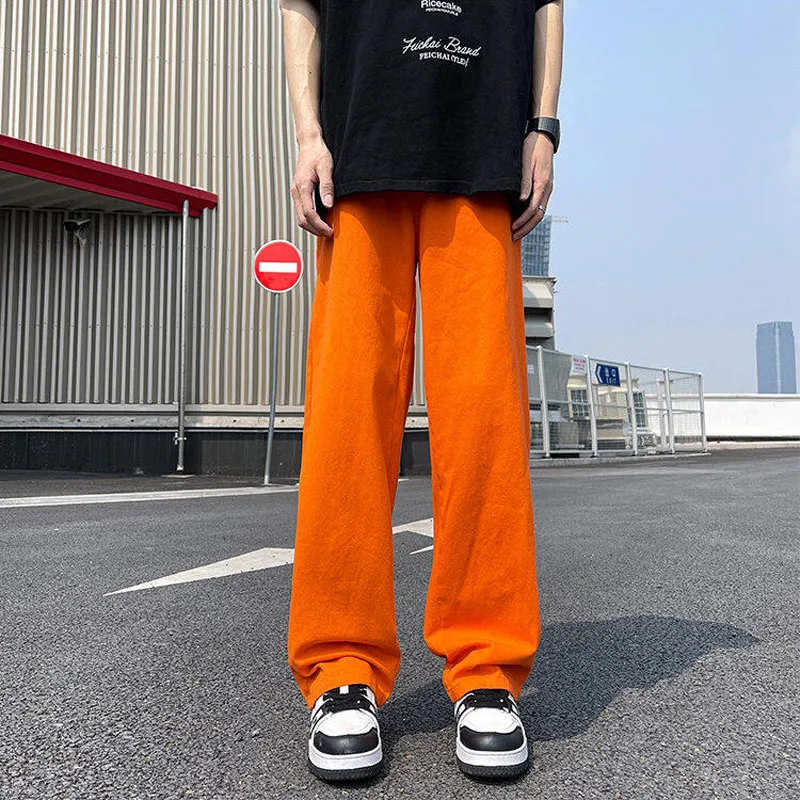 ACUOD BY CHANU Casual Pants Unisex Orange Red-4