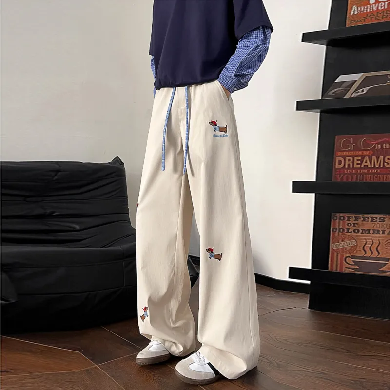 PANDA ADEVIL Teenagers Loose Fit Straight Fit Casual Sports Pants Unisex-32