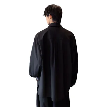 ACUOD BY CHANU Shirt Long Sleeved Charming Shirt For Men Korean Style Solid Color Trendy Bottom Layer Top Unisex