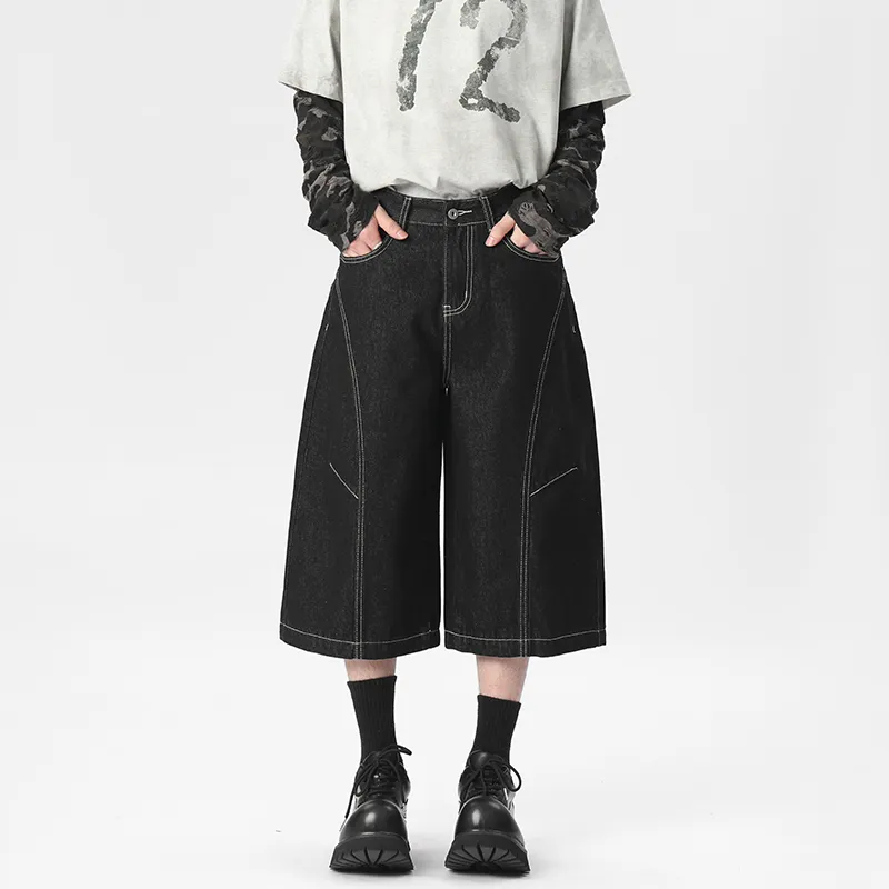 ACUOD BY CHANU Denim Shorts Unisex Black-1