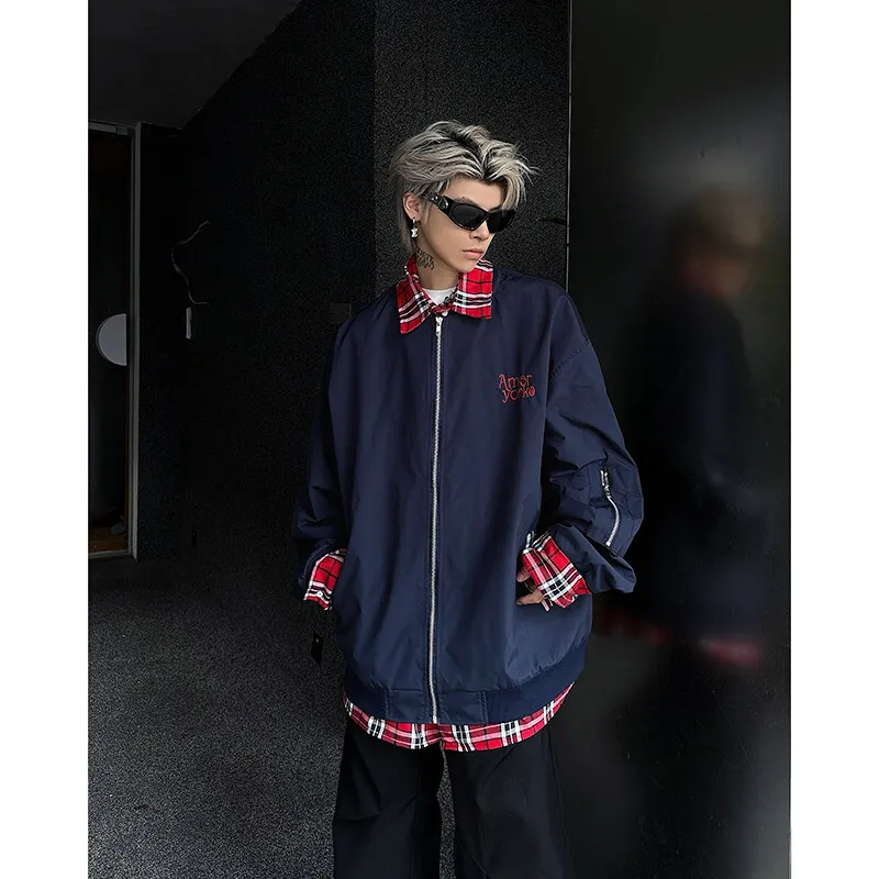 ACUOD BY CHANU Baseball Jacket Unisex Navy Blue-4