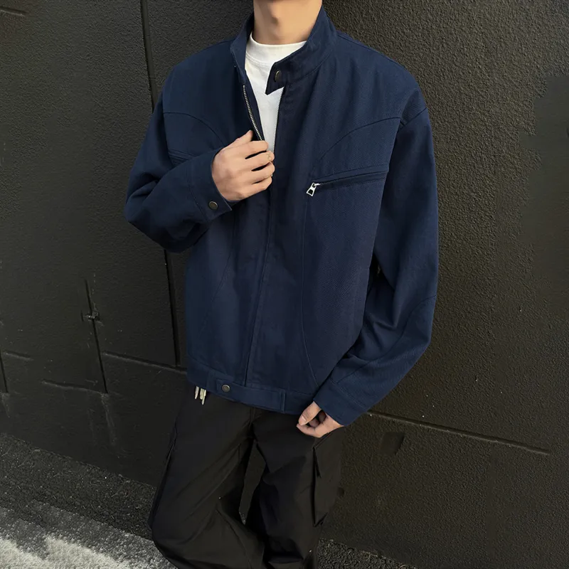 ACUOD BY CHANU Jackets Coats Unisex Navy Blue-1