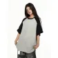 Heather Gray & Black Sleeves