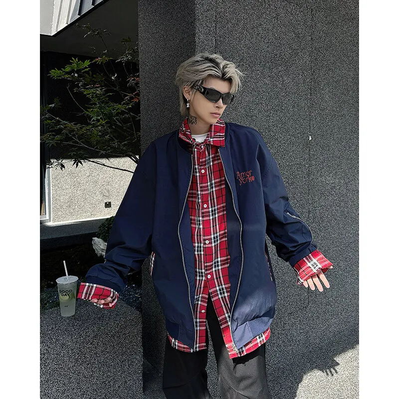 ACUOD BY CHANU Baseball Jacket Unisex Navy Blue-3