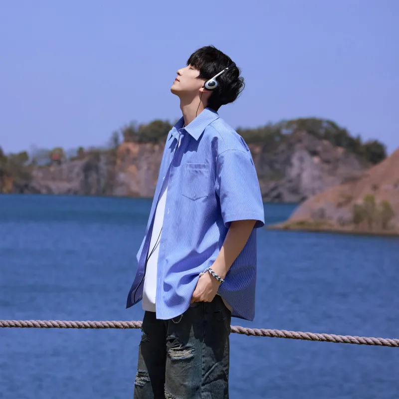 ACUOD BY CHANU Shirts Unisex Blue-4