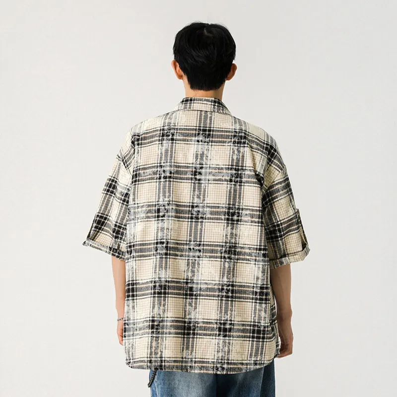 ACUOD BY CHANU Premium Versatile Lapel Plaid Shirt Coat Unisex-5