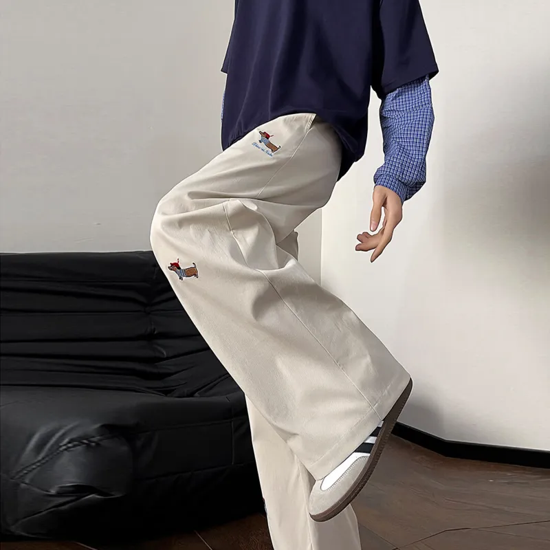 PANDA ADEVIL Teenagers Loose Fit Straight Fit Casual Sports Pants Unisex-34