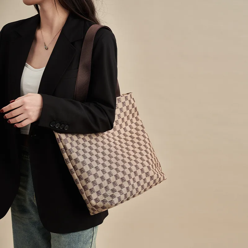 Chearly Kitity Synthetic Leather Tote Mom Bag Handbag, Shoulder Bag Women's Khaki-4