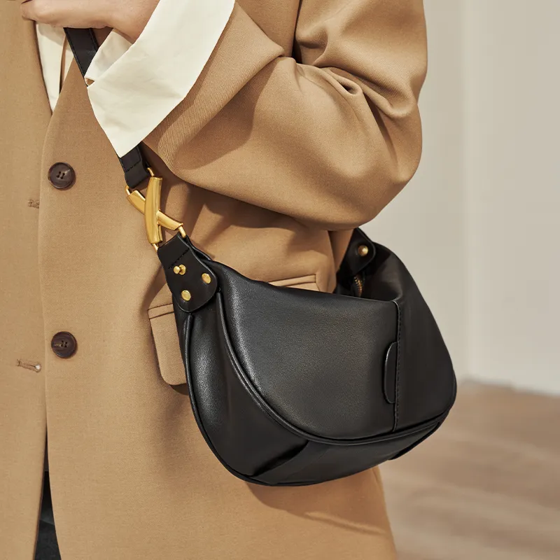 Chearly Kitity Synthetic Leather Crossbody Bags Shoulder Bags Small Size Women's Black/White-4