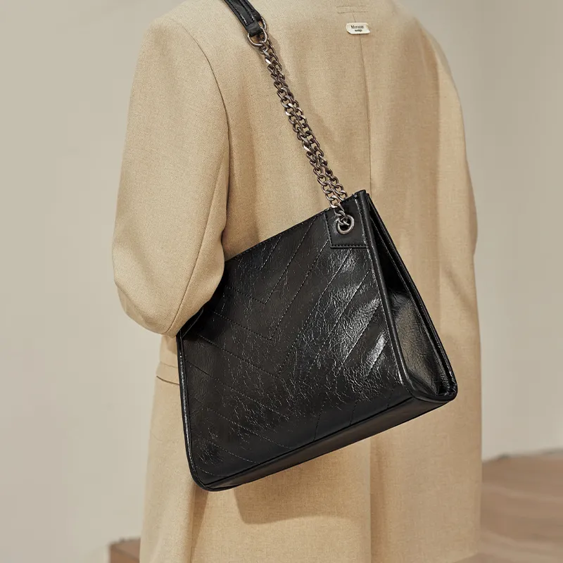 Chearly Kitity Synthetic Leather Shoulder Bag, Chain Bag, Diamond Pattern Bag, Shoulder Bag Regular Women's Black/White-6