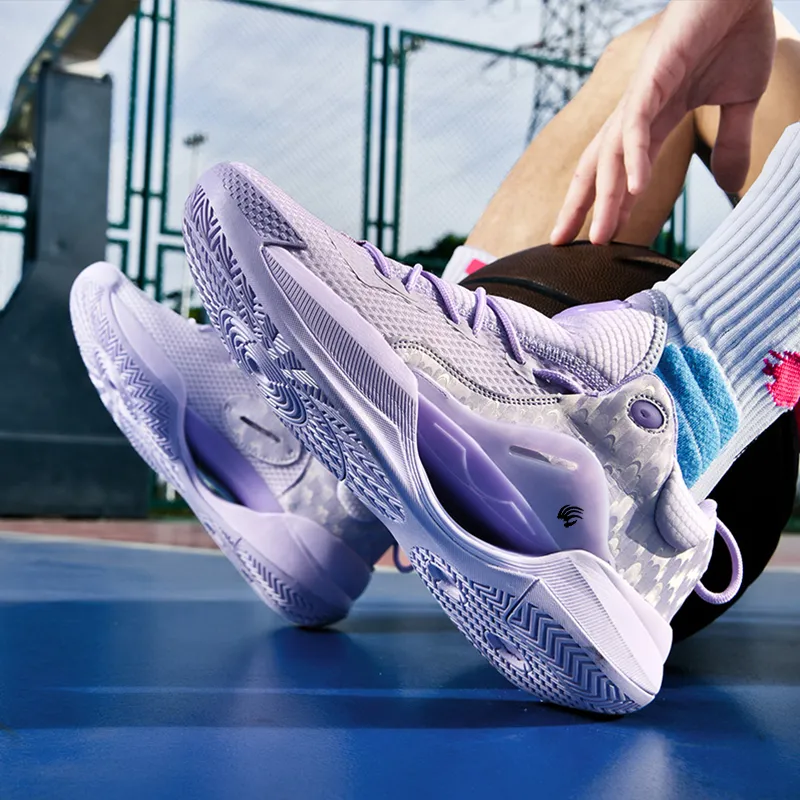 Animal Claws Anti Slip Wear Resistant Basketball Shoes Unisex Purple-4