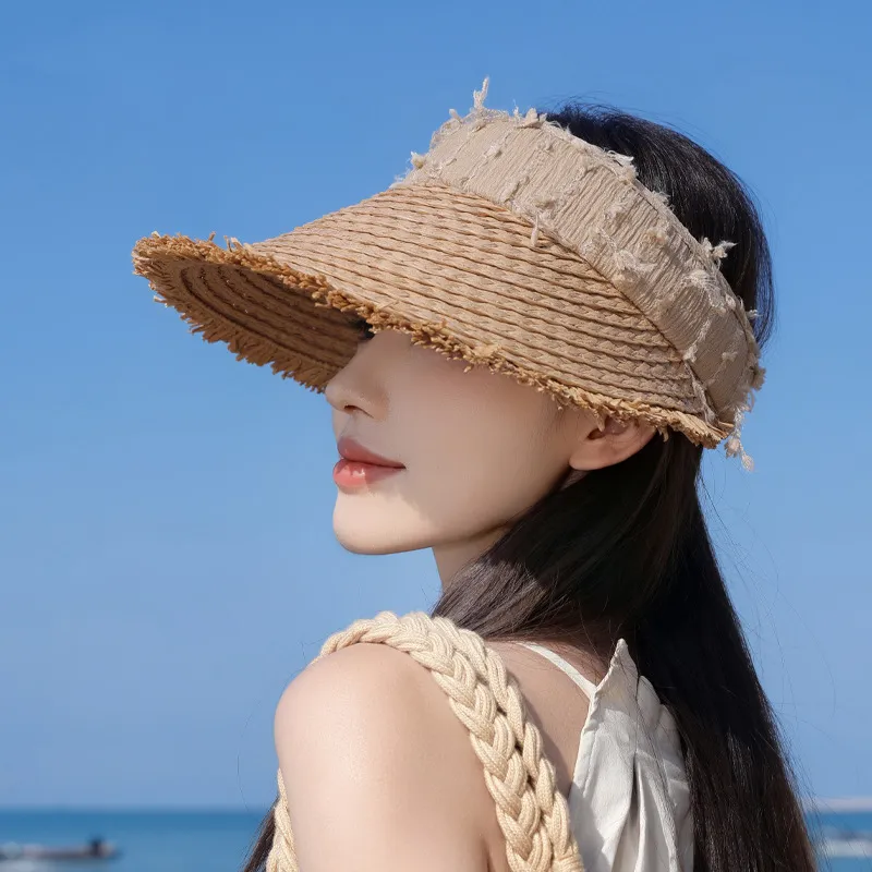 Cgediao Straw Woven Sun Protection Hats Women's-2