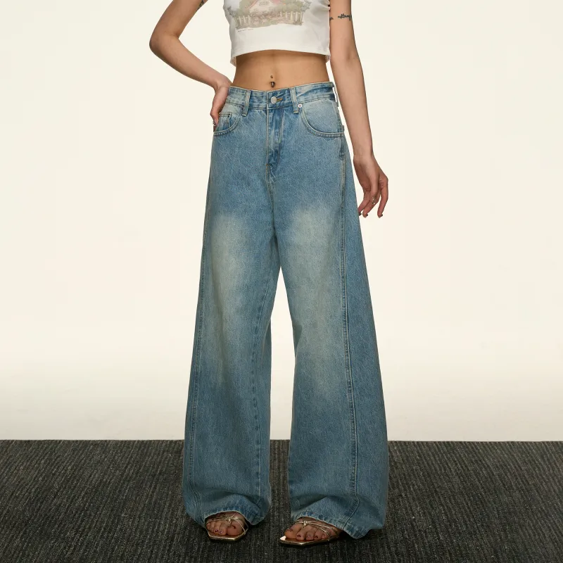 Aaisup Jeans Women's Washed Blue-5