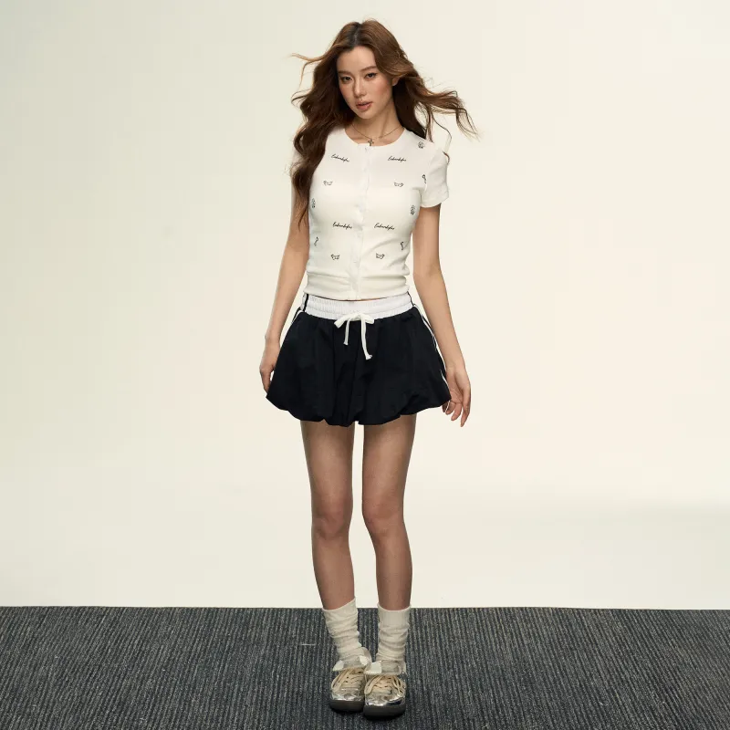 Aaisup Casual Short Skirts Women's Black-5