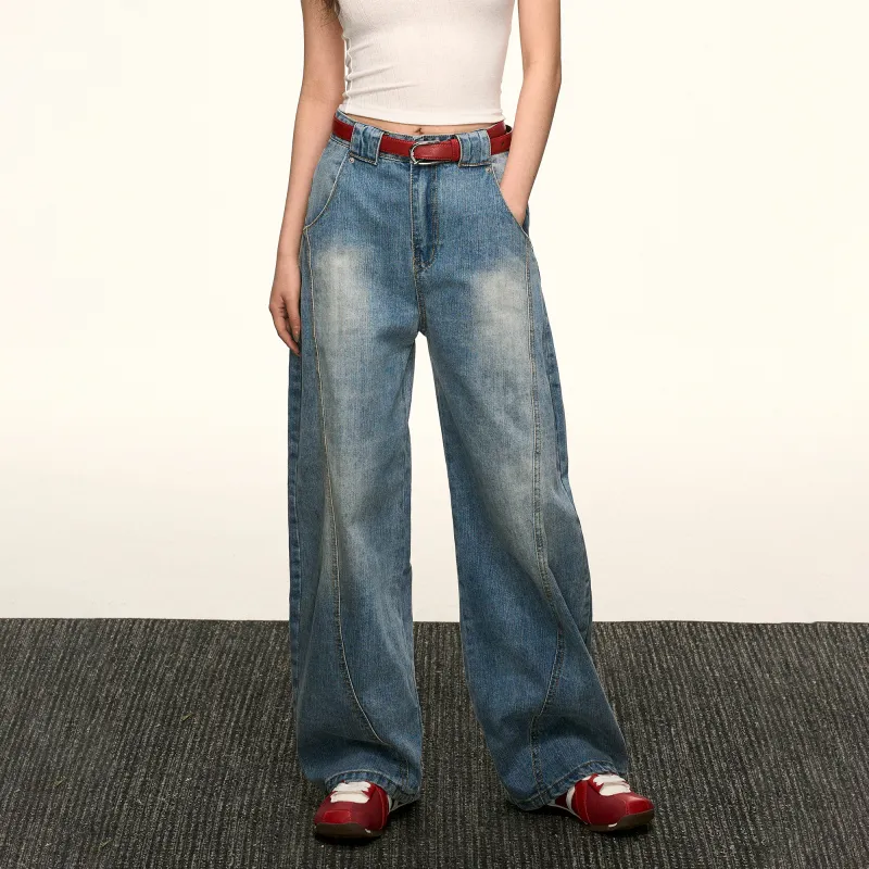 Aaisup Jeans Women's Washed Blue-4