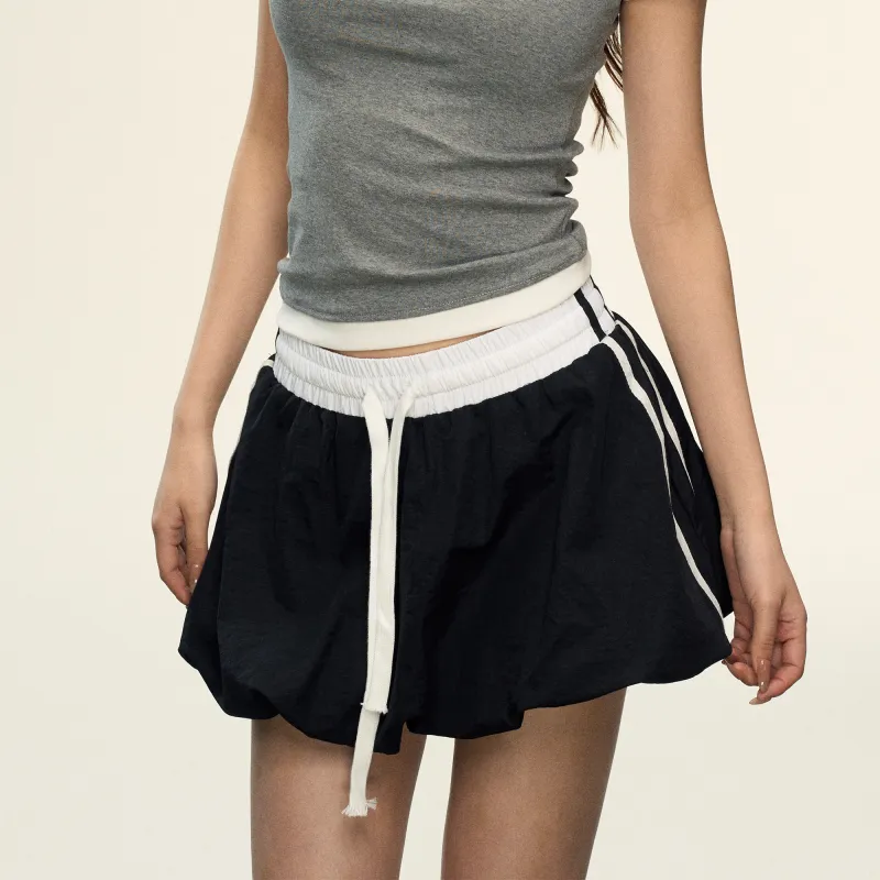 Aaisup Casual Short Skirts Women's Black-3