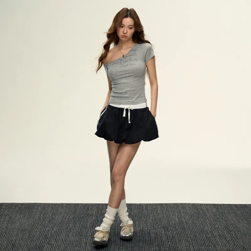 Aaisup Casual Short Skirts Women's Black-4